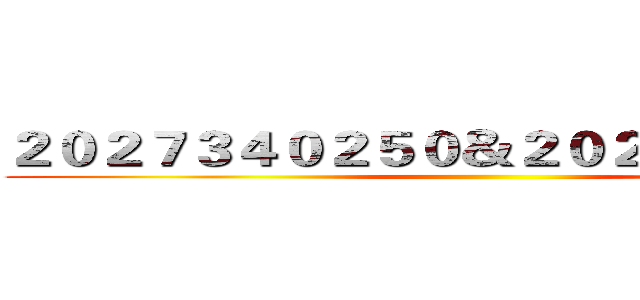 ２０２７３４０２５０＆２０２７３４０２４８ ()