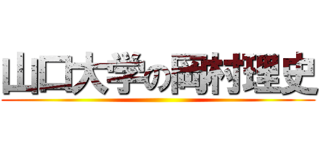 山口大学の岡村理史 ()