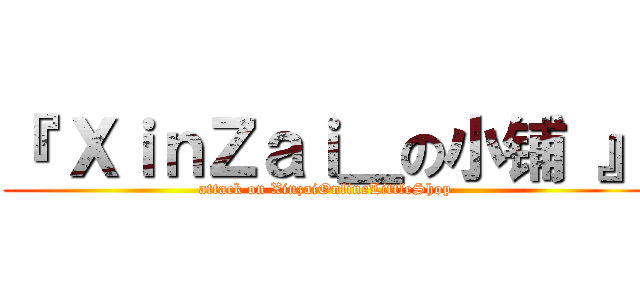 『 ＸｉｎＺａｉ＿の小铺 』 (attack on XinzaiOnlineLittleShop)