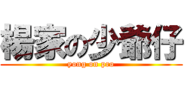 楊家の少爺仔 (yong on pro)