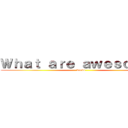 Ｗｈａｔ ａｒｅ ａｗｅｓｏｍｅ？ (boobs)