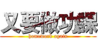 又要做功課 (homework again)