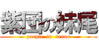 紫団の妹尾 (purple  in  senoo)