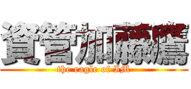 資管加藤鷹 (the eagle of IM)
