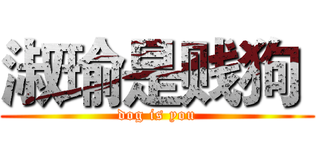 淑瑜是贱狗  (dog is you)