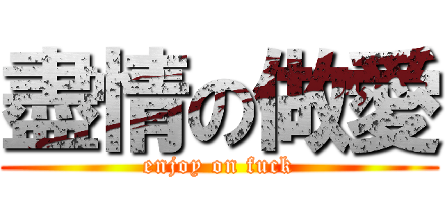 盡情の做愛 (enjoy on fuck)
