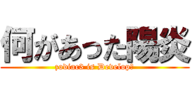 何があった陽炎 (zodiac3 is Develop?)